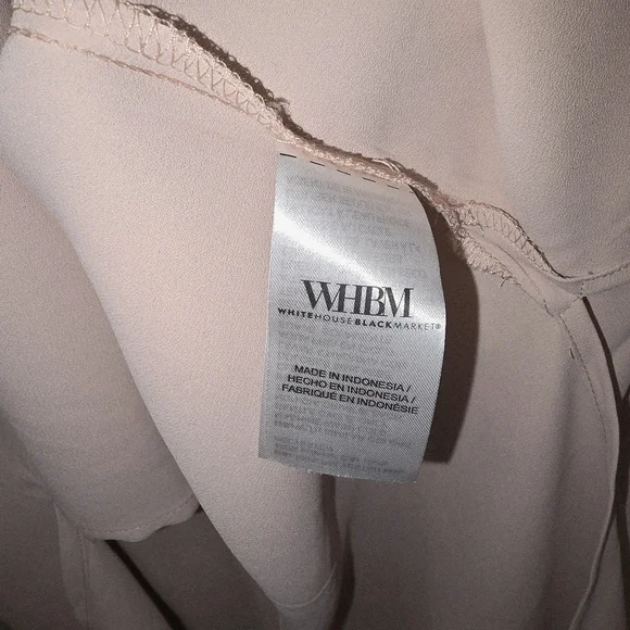 White House Black Market Blush Pink Blouse - Picture 6 of 8